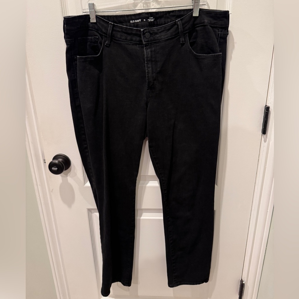 Old Navy Black Mid Rise Jeans
